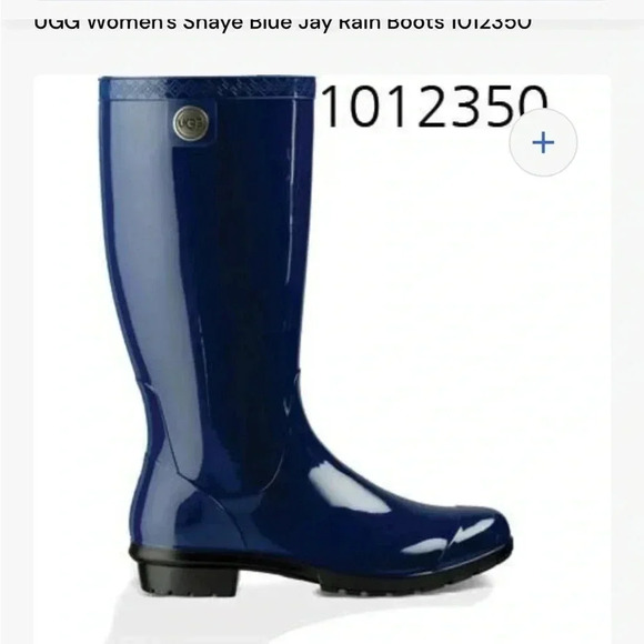 UGG Shoes - UGG navy shiny rain boots.